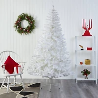 8ft. Unlit White Artificial Christmas Tree