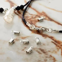 10mm Rhodium Crimps with Loop by Bead Landing™