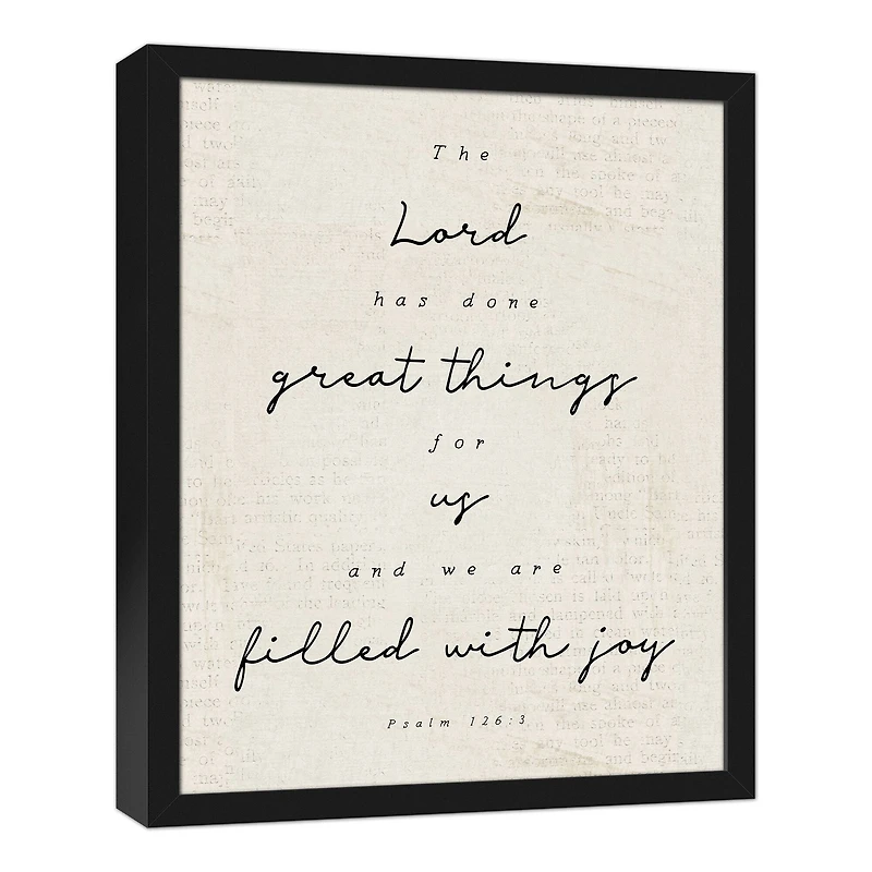 Filled With Joy 17.73" x 21.73" Black Framed Canvas