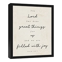 Filled With Joy 17.73" x 21.73" Black Framed Canvas