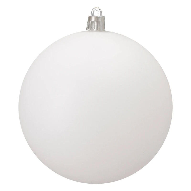 12ct. 4" Winter White Shatterproof Matte Christmas Ball Ornaments