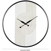 30" The Novogratz Art Deco Inspired Line Art Wall Clock