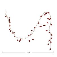 Hello Honey® 6ft. Red Glitter Natural Pinecone Garland