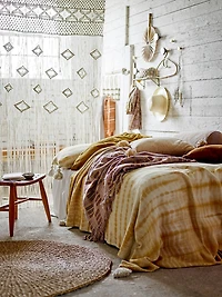 Hello Honey® 84" Hand-Woven Cotton Blend Macramé Curtain