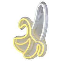 18" Yellow LED Neon Style Banana Wall Décor