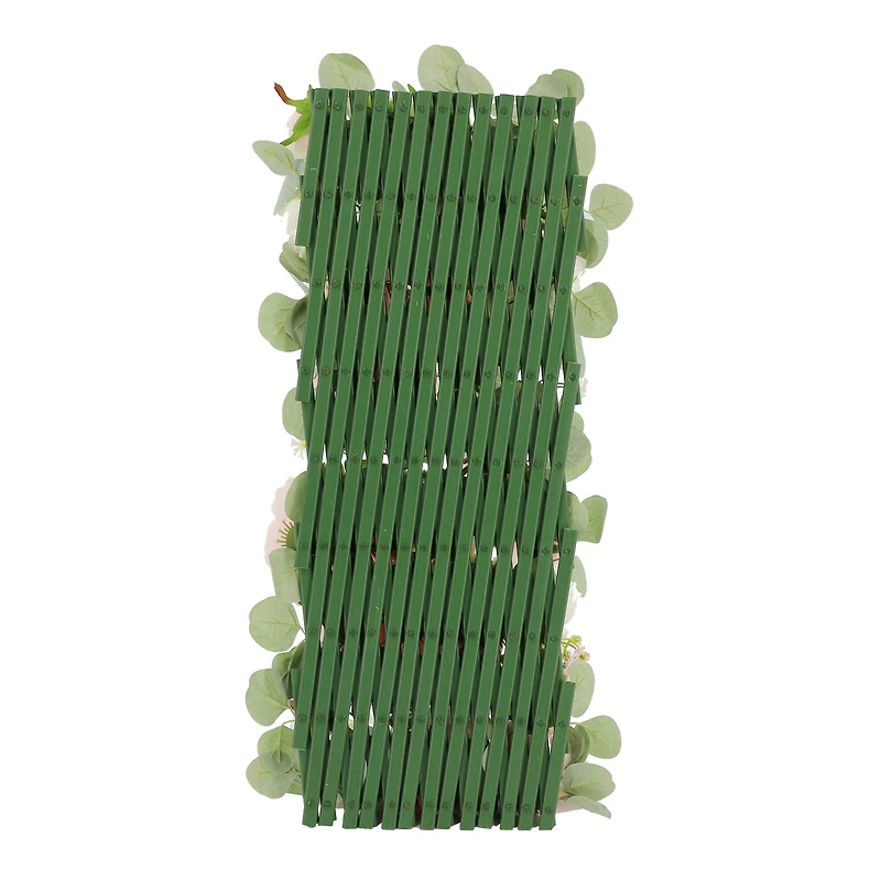 47.25" Pink & White Peony & Rose Décor Trellis by Ashland®