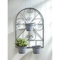 23'' Scrollwork Trellis with Flower Pots
