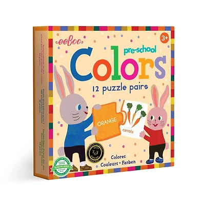 eeBoo Preschool Colors 12 Puzzle Pairs