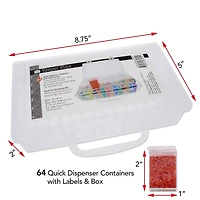The Beadsmith® Plastic Box with Flip Boxes and Labels