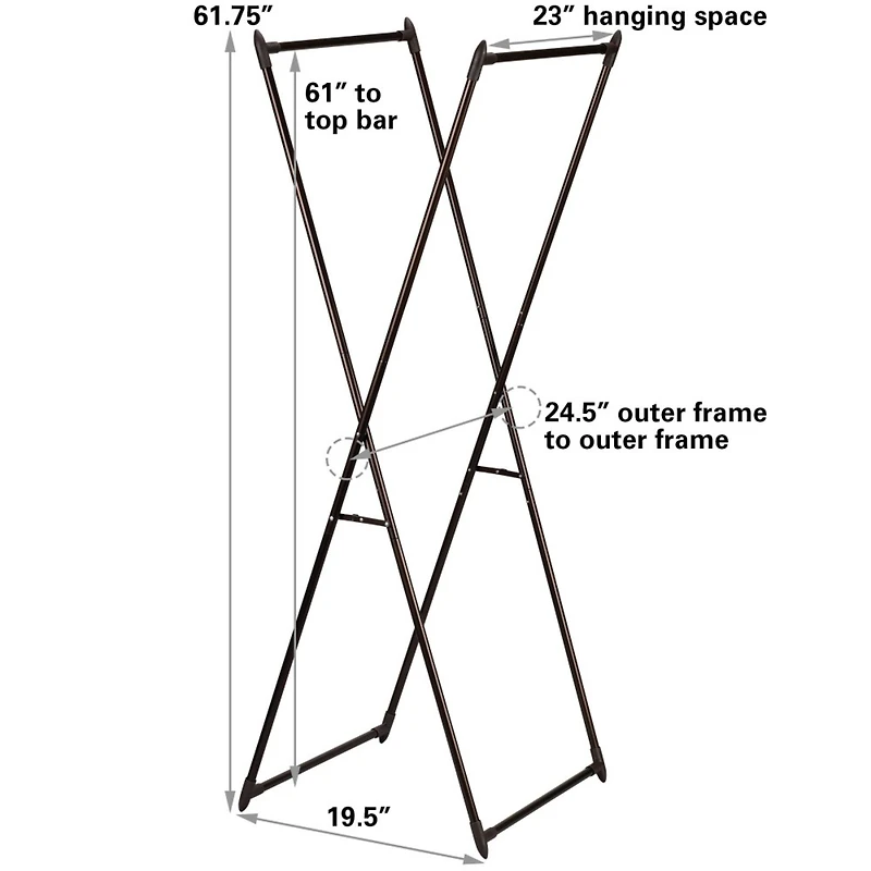 Household Essentials Valet Folding Clothes Rack