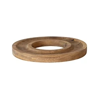 Hello Honey® 14" Natural Round Ring Mango Wood Serving Tray