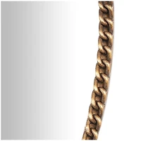 34" Gold Linked Chain Framed Round Wall Mirror