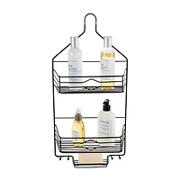 Bath Bliss Matte Black 2 Tier Aztec Shower Caddy