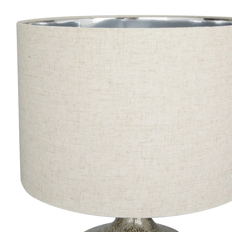 Champagne Linen Transitional Table Lamp, 21" x 13" x 13"