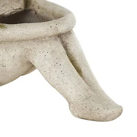 17" Cream Sitting Figure Planter