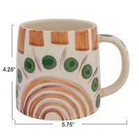 Hello Honey® 4.25" Geometric Print Stoneware Mug Set
