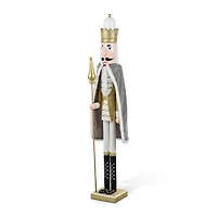 Glitzhome® 42"H Wooden Christmas Gold Dressed King Nutcracker