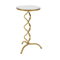 30" Gold Glam Metal Accent Table