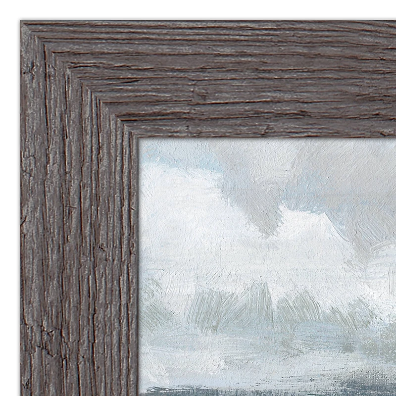 Navy and Sage Horizon Line Western Framed Print