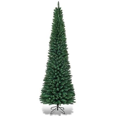 Costway 8ft. Unlit Pencil Artificial Christmas Tree