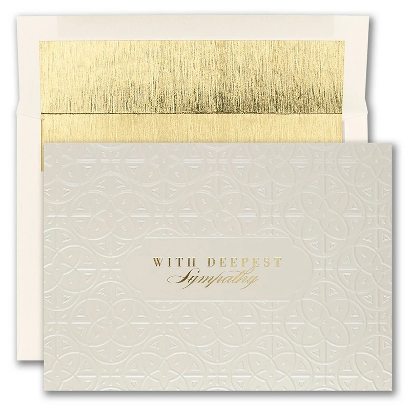 JAM Paper 5.625" x 7.875" Embossed Sympathy Cards & Envelopes, 25ct.