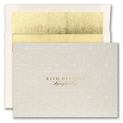 JAM Paper 5.625" x 7.875" Embossed Sympathy Cards & Envelopes, 25ct.