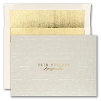 JAM Paper 5.625" x 7.875" Embossed Sympathy Cards & Envelopes, 25ct.