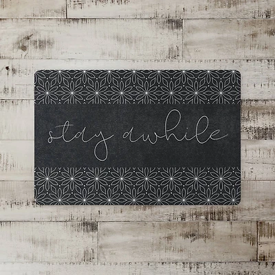 Stay Awhile Flowers 27" x 18" Floor Mat