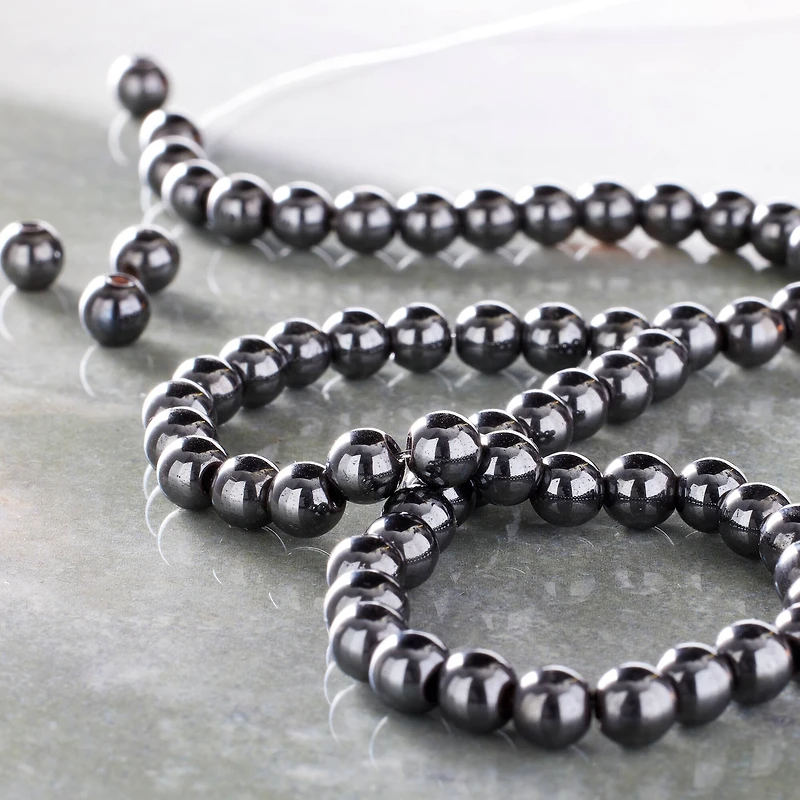 Hematite Round Beads, 6mm by Bead Landing™