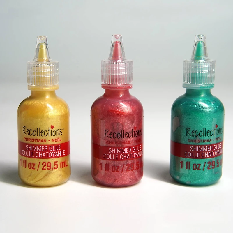 Red, Green & Gold Shimmer Glue Set by Recollections™