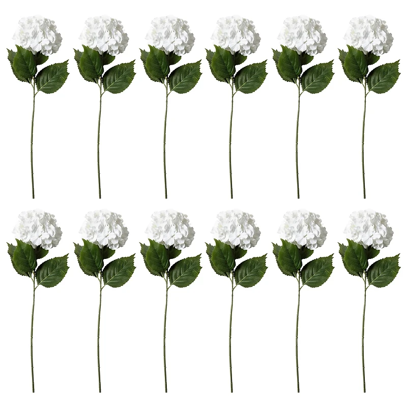 12 Pack: Classic Traditions™ White Hydrangea Stem by Ashland®