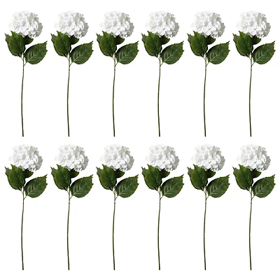 12 Pack: Classic Traditions™ White Hydrangea Stem by Ashland®