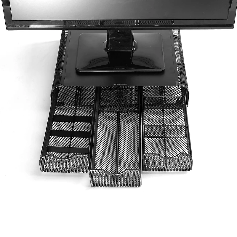 Mind Reader Mesh Storage Monitor Stand