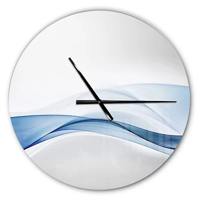 Designart '3D Wave Of Water Splash Modern Wall Clock