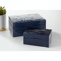 Blue Capiz Coastal Box Set