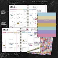 TF Publishing 2025-2026 Striped Down Large Weekly/Monthly Planner
