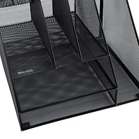 Mind Reader Black 8 Compartment Desktop Document Letter Tray