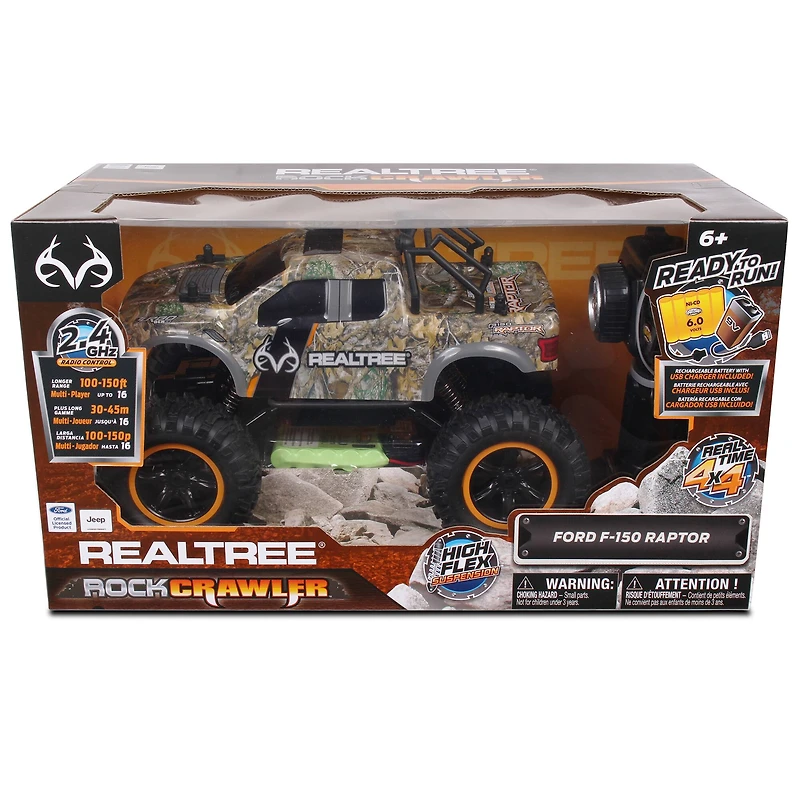 NKOK Mean Machines Rock Crawler RC Gray Camo Ford F-150 Raptor