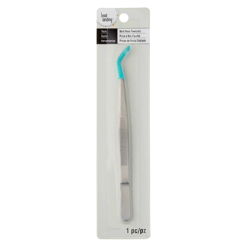 12 Pack: Bent Nose Tweezers by Bead Landing™