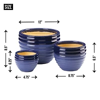 Duo Blue Tone Planter Set