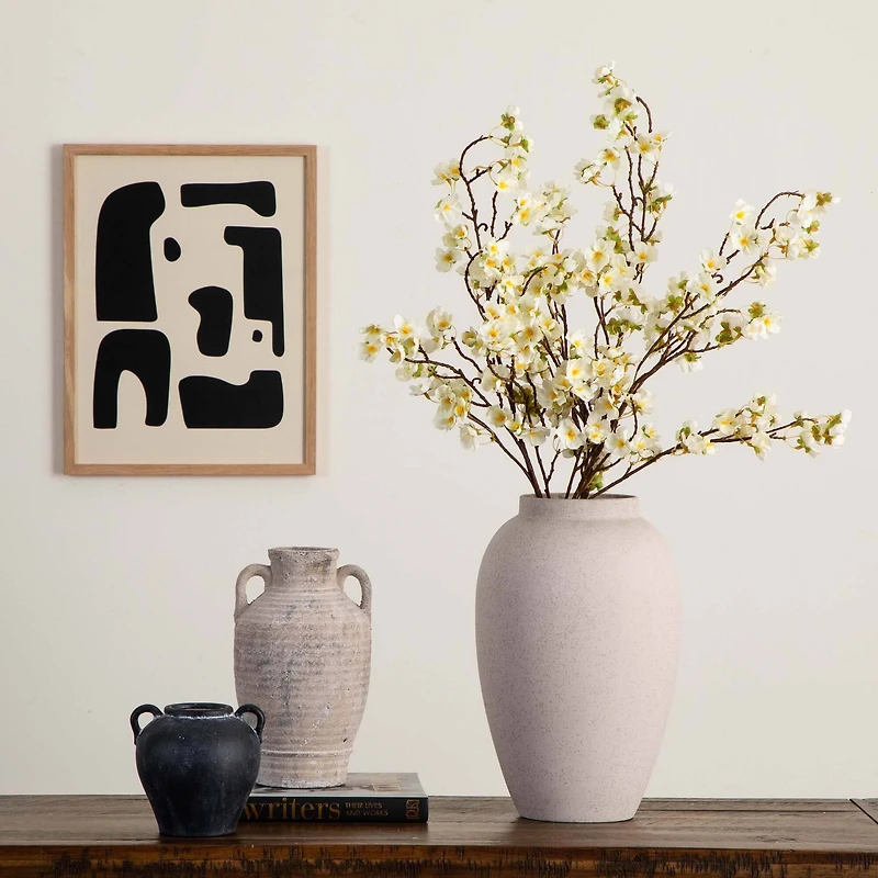 41" White Cherry Blossom Flower Stems, 3ct.