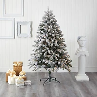 6ft. Pre-Lit South Carolina Spruce Artificial Christmas Tree, Clear LED Lights