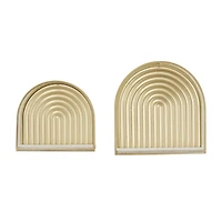 CosmoLiving by Cosmopolitan Gold Contemporary Metal Wall Shelf