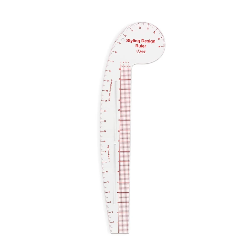 Dritz® Clear Curved & Straight Edge Styling Design Ruler