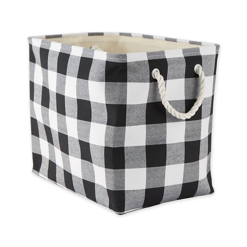 DII® Large Rectangle /Black Buffalo Check Polyester Bin