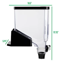 Mind Reader Black 56-Cup Easy-Pour Bulk Cereal Dispenser