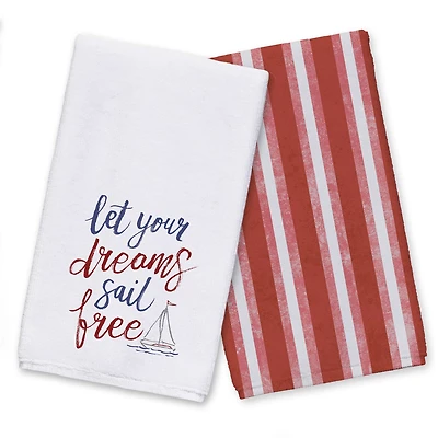 Let Your Dreams Sail Free Tea Towel Set