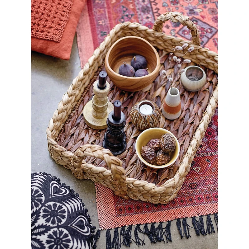 Hello Honey® Brown Decorative Handwoven Seagrass Tray