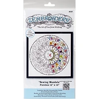 Design Works™ Zenbroidery™ Sewing Mandala Stamped Embroidery Kit