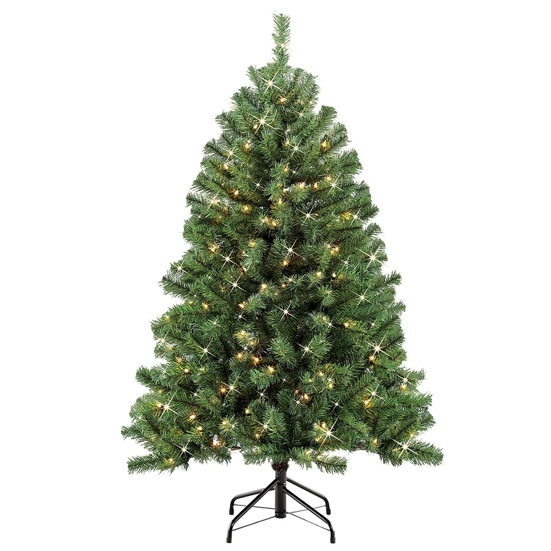4.5ft. Pre-Lit Northern Fir Artificial Christmas Tree, Clear Lights